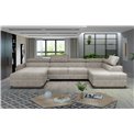 Corner sofa Elosette R, Dora 21, beige, H98x370x200