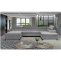 Corner sofa Elosette R, Monolith 84, gray, H98x370x200