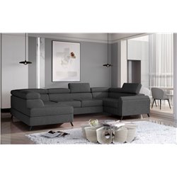 Corner sofa Elscada L, Inari 96, gray, H98x330x200