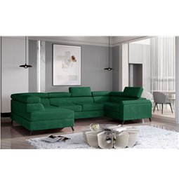Угловой диван Elscada L, Kronos 19, зеленый, H98x330x200