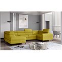 Corner sofa Elscada L, Omega 68, yellow, H98x330x200