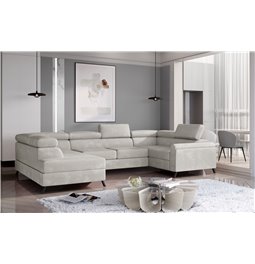 Corner sofa Elscada L, Paros 02, beige, H98x330x200