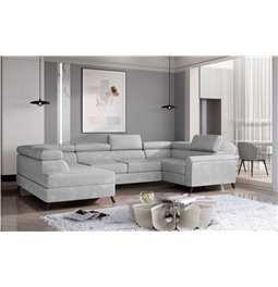 Corner sofa Elscada L, Paros 05, gray, H98x330x200