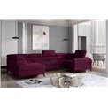 Corner sofa Elscada L, Mat Velvet 68, purple, H98x330x200