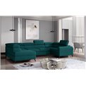 Corner sofa Elscada L, Mat Velvet 75, blue, H98x330x200