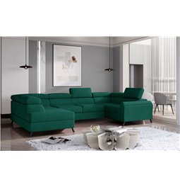 Corner sofa Elscada L, Monolith 37, green, H98x330x200