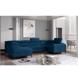Corner sofa Elscada L, Monolith 77, blue, H98x330x200