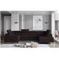 Corner sofa Elscada R, Sawana 26, brown, H98x330x200