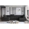 Corner sofa Elscada R, Dora 96, gray, H98x330x200