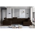 Corner sofa Elscada R, Monolith 29, brown, H98x330x200