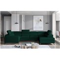 Corner sofa Elscada R, Monolith 37, green, H98x330x200