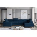 Corner sofa Elscada R, Monolith 77, blue, H98x330x200