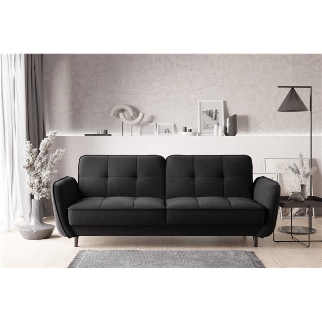 Sofa bed Ellis , Flores 10, black, H83x220x90