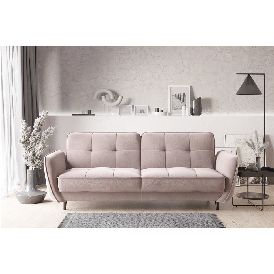 Sofa bed Ellis , Gojo 101, pink, H83x220x90