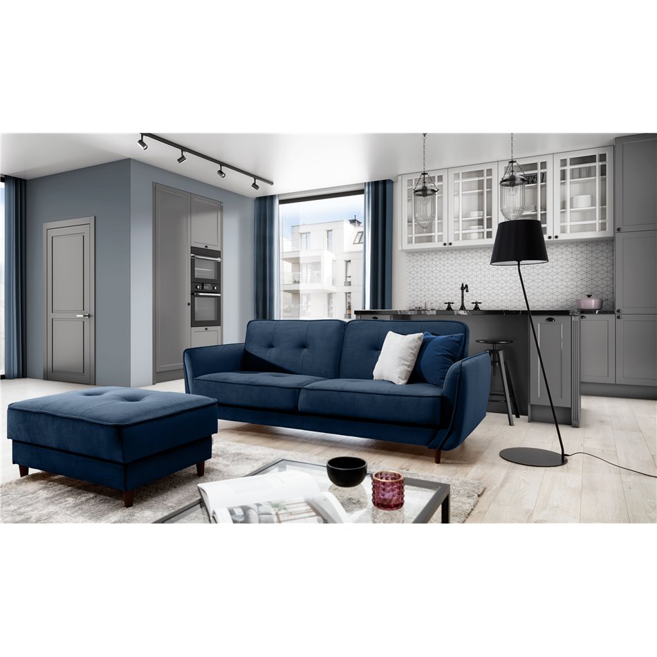 Sofa bed Ellis , Loco 40, blue, H83x220x90