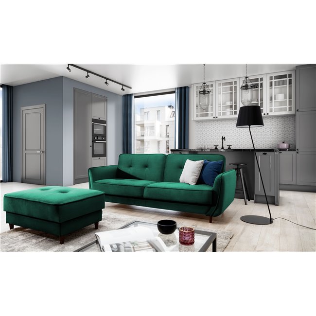 Sofa bed Ellis , Monolith 37, green, H83x220x90