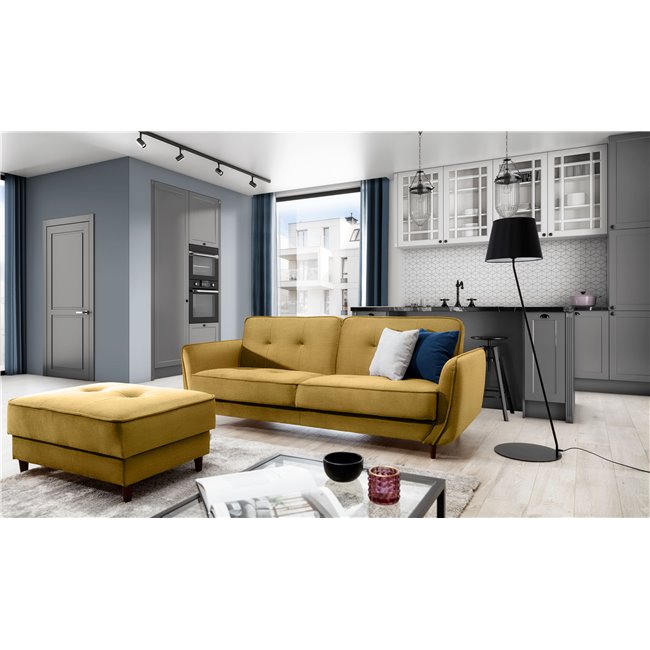 Sofa bed Ellis , Monolith 48, yellow, H83x220x90