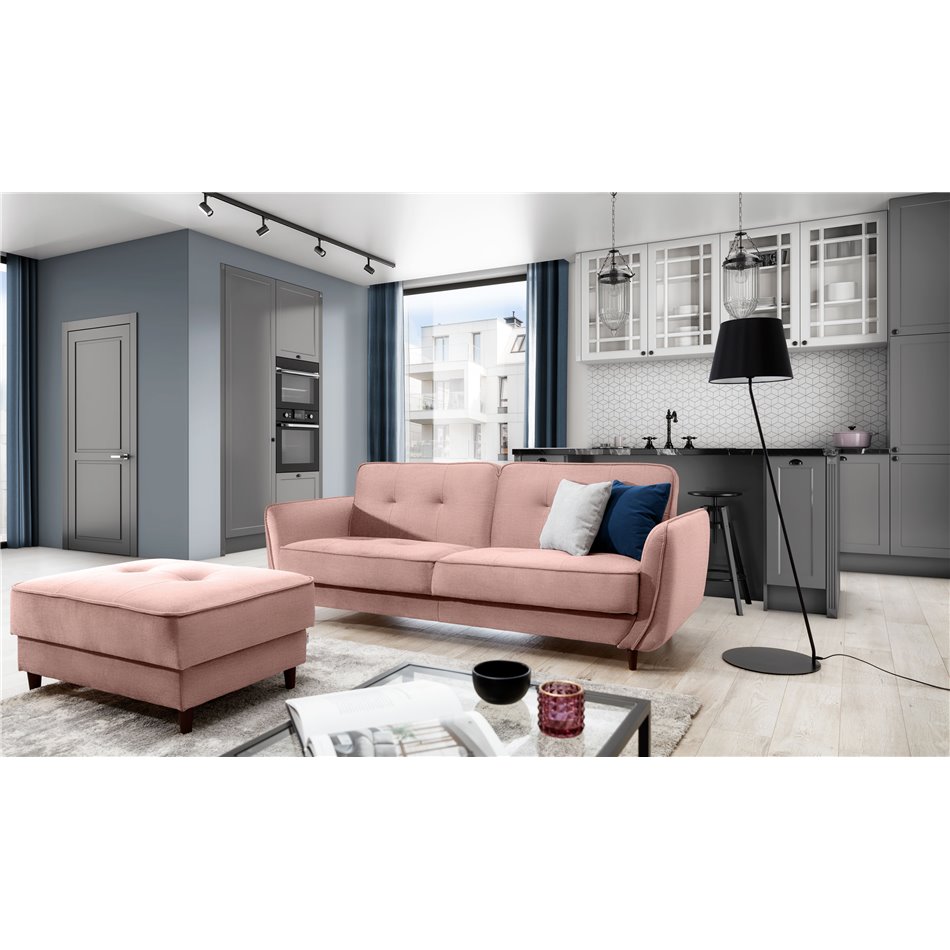 Sofa bed Ellis , Monolith 63, pink, H83x220x90
