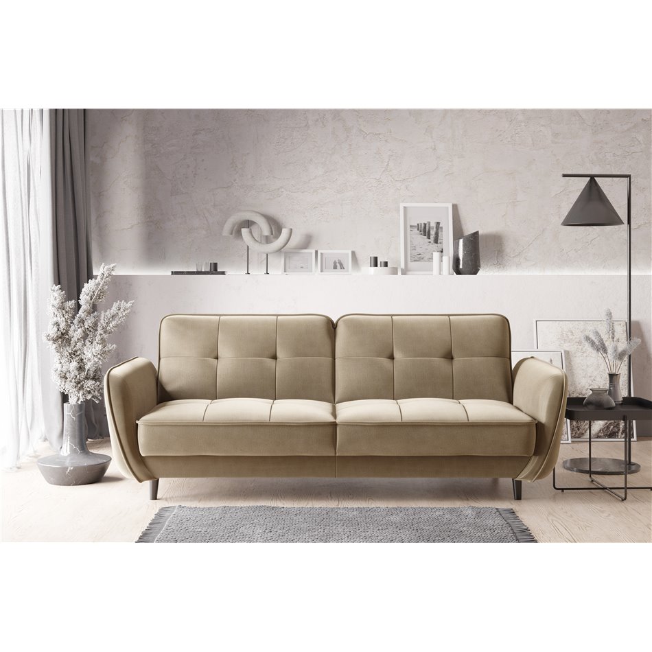 Sofa bed Ellis , Nube 20, light brown, H83x220x90