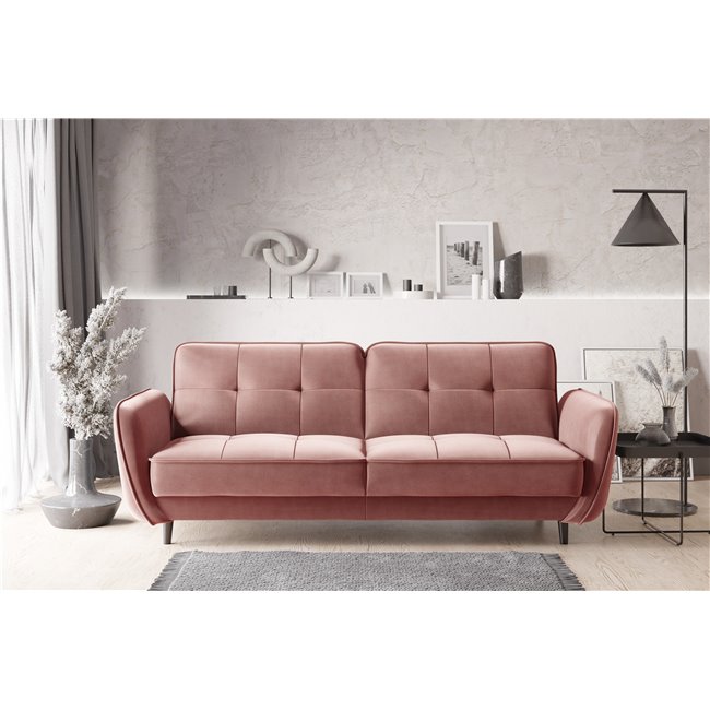 Sofa bed Ellis , Nube 24, pink, H83x220x90