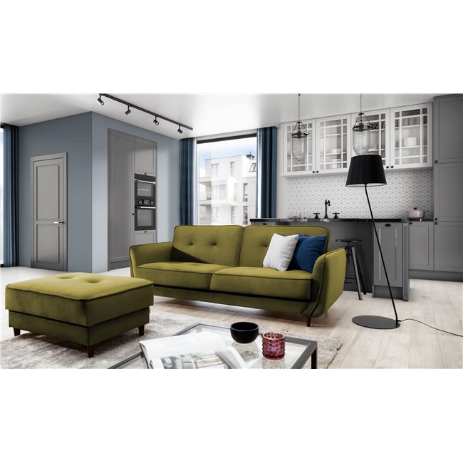 Sofa bed Ellis , Nube 33, green, H83x220x90
