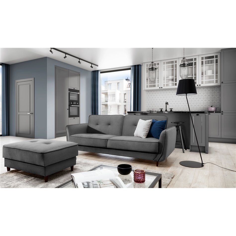 Sofa bed Ellis , Nube 4, gray, H83x220x90