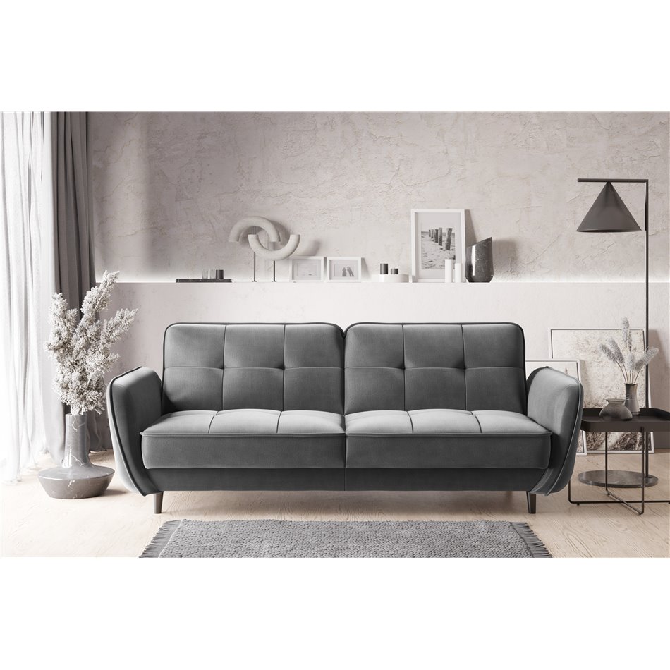 Sofa bed Ellis , Nube 6, gray, H83x220x90