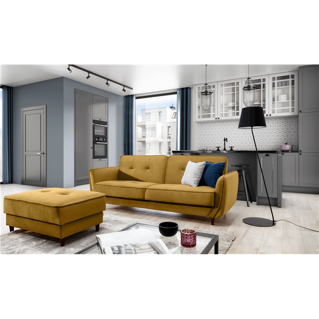 Sofa bed Ellis , Riviera 41, yellow, H83x220x90