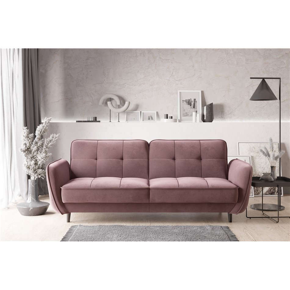 Sofa bed Ellis , Velvetmat 24, pink, H83x220x90