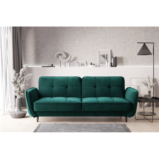 Sofa bed Ellis , Velvetmat 38, green, H83x220x90