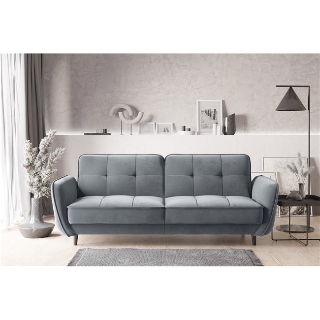 Sofa bed Ellis , Velvetmat 4, gray, H83x220x90