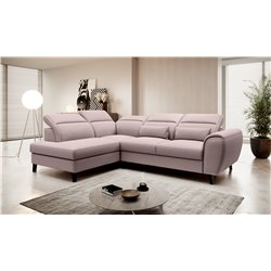Corner sofa Elnoble L, Gojo 101, pink, H100x255x201