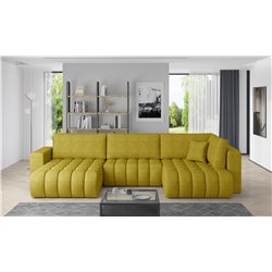 Corner sofa Elonito L, Gojo 45, yellow, H92x340x170