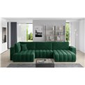 Corner sofa Elonito R, Lukso 35, green, H92x340x170