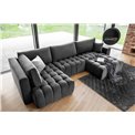 Corner sofa Elonito R, Nube 6, gray, H92x340x170
