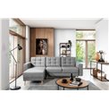 Corner sofa Elsgard L Reversible, Monolith 84, gray, H93x248x162