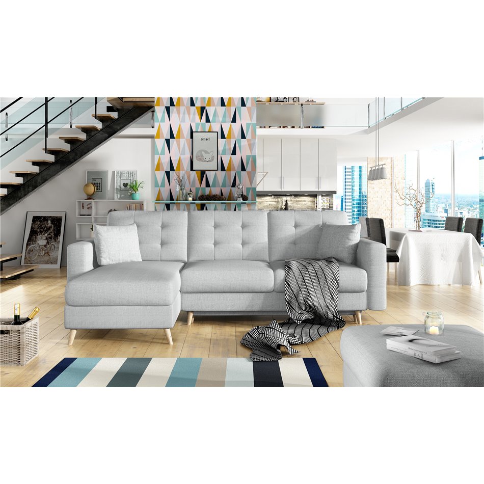 Corner sofa Elsgard L Reversible, Solid 09, gray, H93x248x162