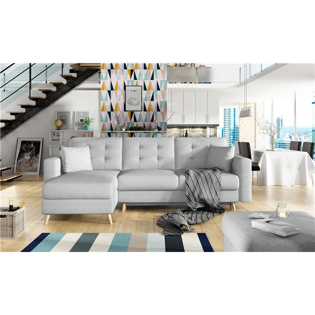 Corner sofa Elsgard L Reversible, Solid 09, gray, H93x248x162