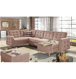 Corner sofa Elsgard U Reversible, Soft 11, black, H93x326x202