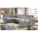 Corner sofa Elsgard U Reversible, Soft 29, gray, H93x326x202
