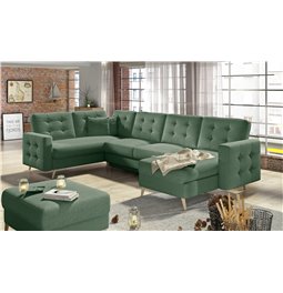 Corner sofa Elsgard U Reversible, Soft 66, brown, H93x326x202