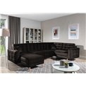 Corner sofa Elsgard U Reversible, Monolith 29, brown, H93x326x202