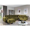 Corner sofa Elsgard U Reversible, Monolith 38, green, H93x326x202
