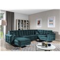 Corner sofa Elsgard U Reversible, Monolith 76, green, H93x326x202