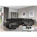Corner sofa Elsgard U Reversible, Nube 5, gray, H93x326x202