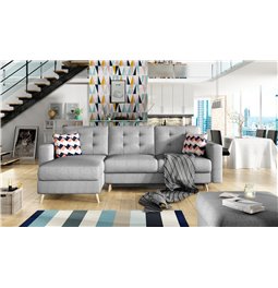 Corner sofa Elsgard U Reversible, Solid 39, green, H93x326x202