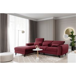 Corner sofa Elfoble L, Loco 25, red, H100x267x196