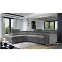 Corner sofa Elaurence L, Paros 06, gray, H92x278x205