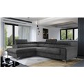 Corner sofa Elaurence L, Dora 96, gray, H92x278x205