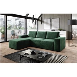 Corner sofa Elsilla L, Loco 35, green, H95x302x204